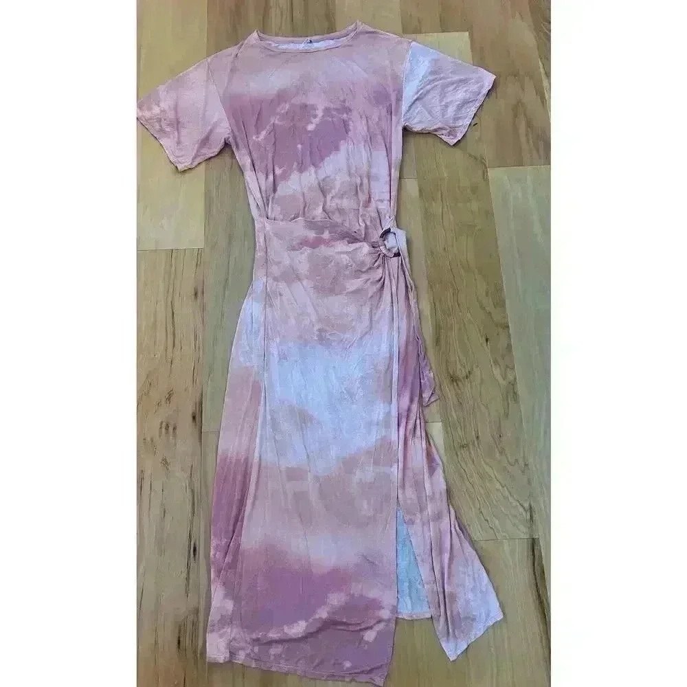 Free People Tie Dye Wrap Maxi Dress size Small
